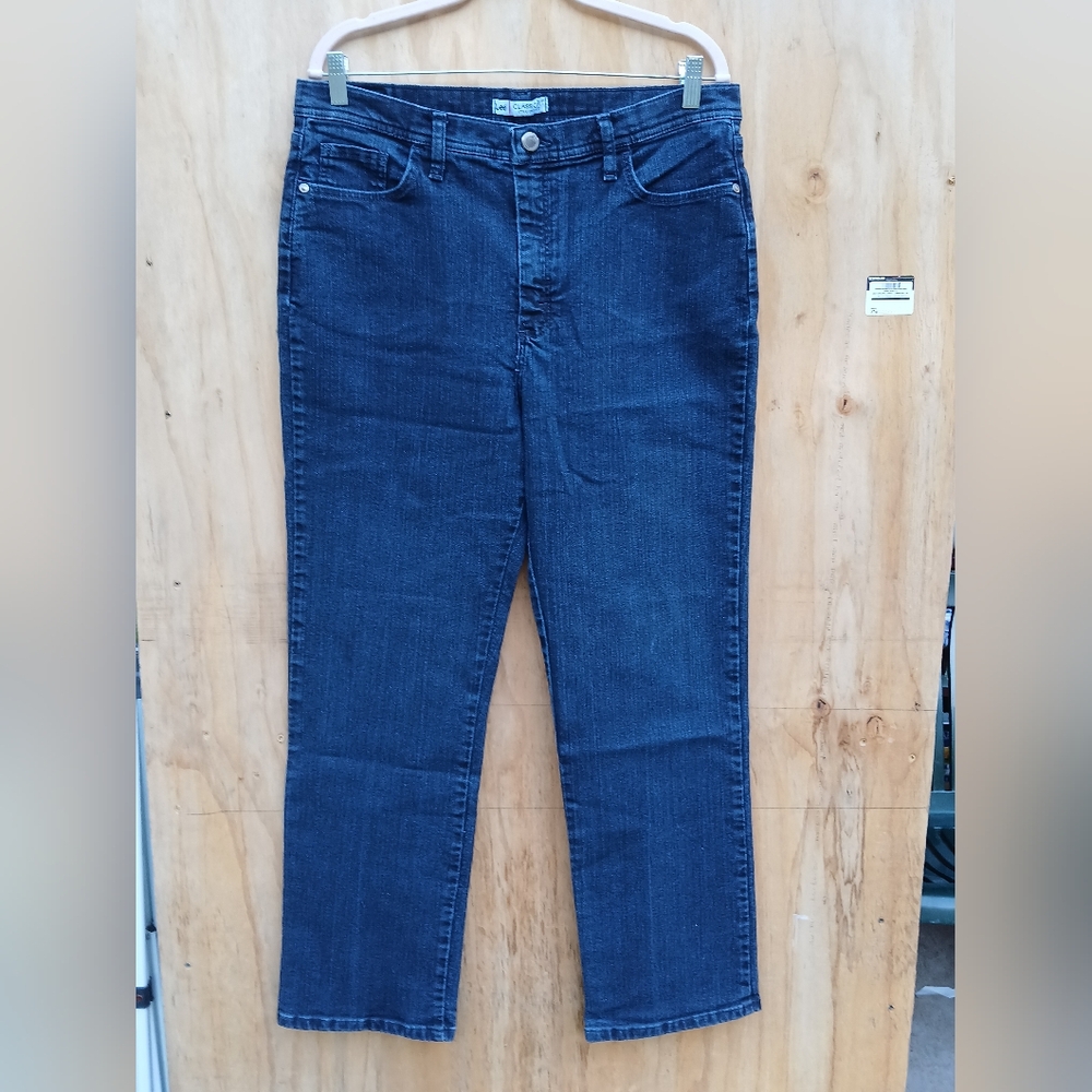 Lee Classic Straight Leg Dark Blue Denim Jeans